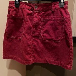 Corduroy maroon skirt